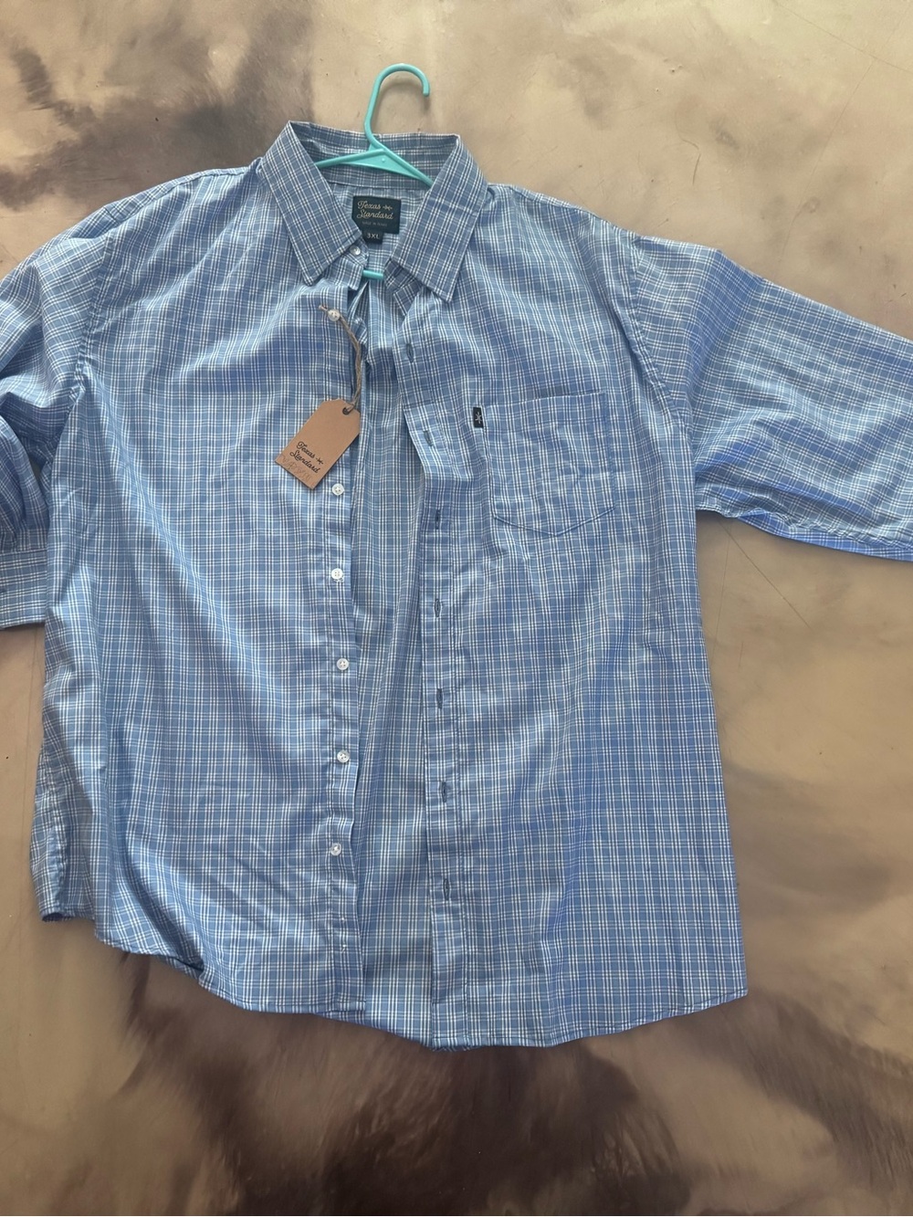 Classic Blue Plaid Button-Down Shirt